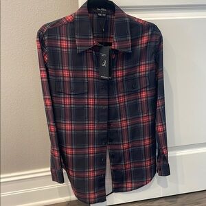 The Fifth Label Red and Black Button Down Shirt